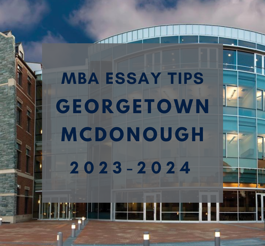 Georgetown MBA application