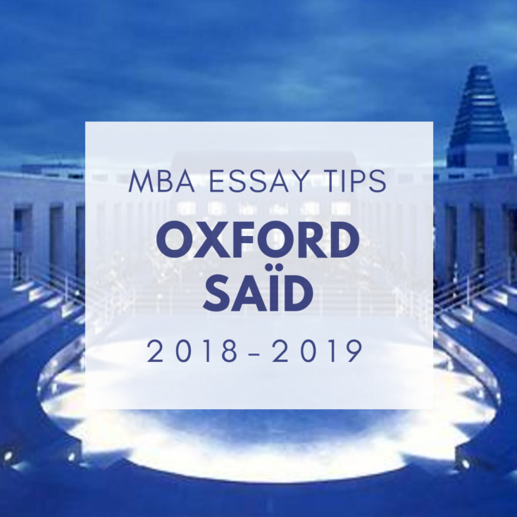 Oxford MBA essay tips