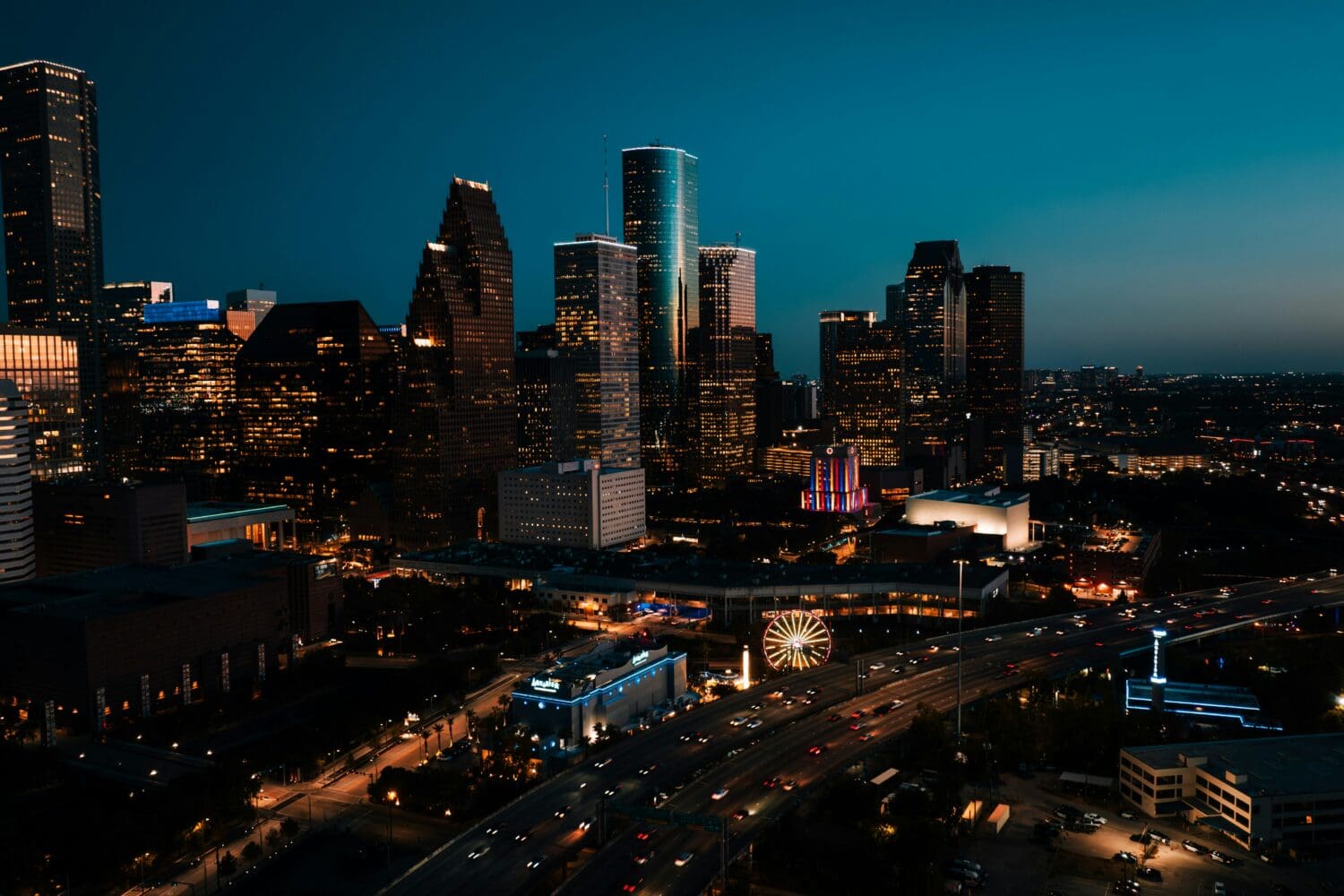 Houston skyline, representing location matters in MBA school selection.