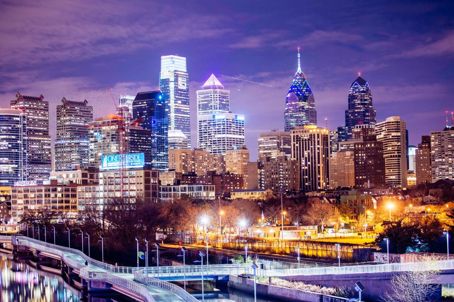Philadelphia skyline, home of UPenn Wharton School